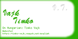 vajk timko business card